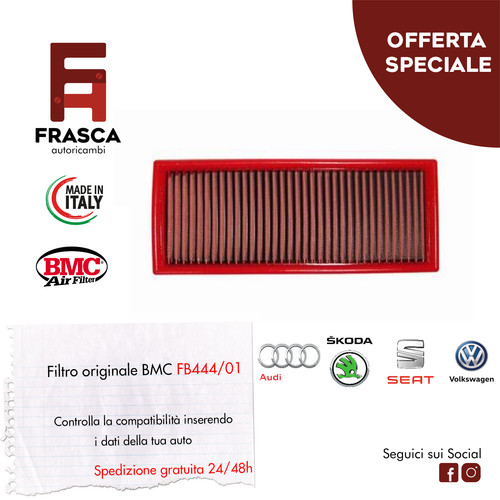 Filtro aria sportivo bmc audi - filtro,