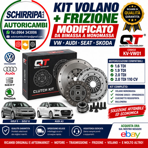 Kit frizione volano monomassa - frizione,